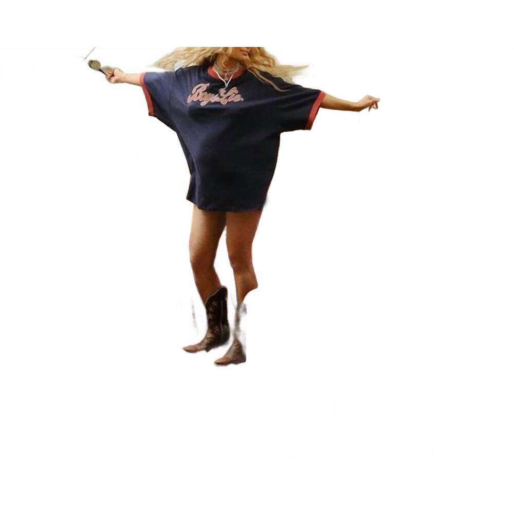 NEW BOYS LIE stud wrangler boyfriend tee v2 in navy red